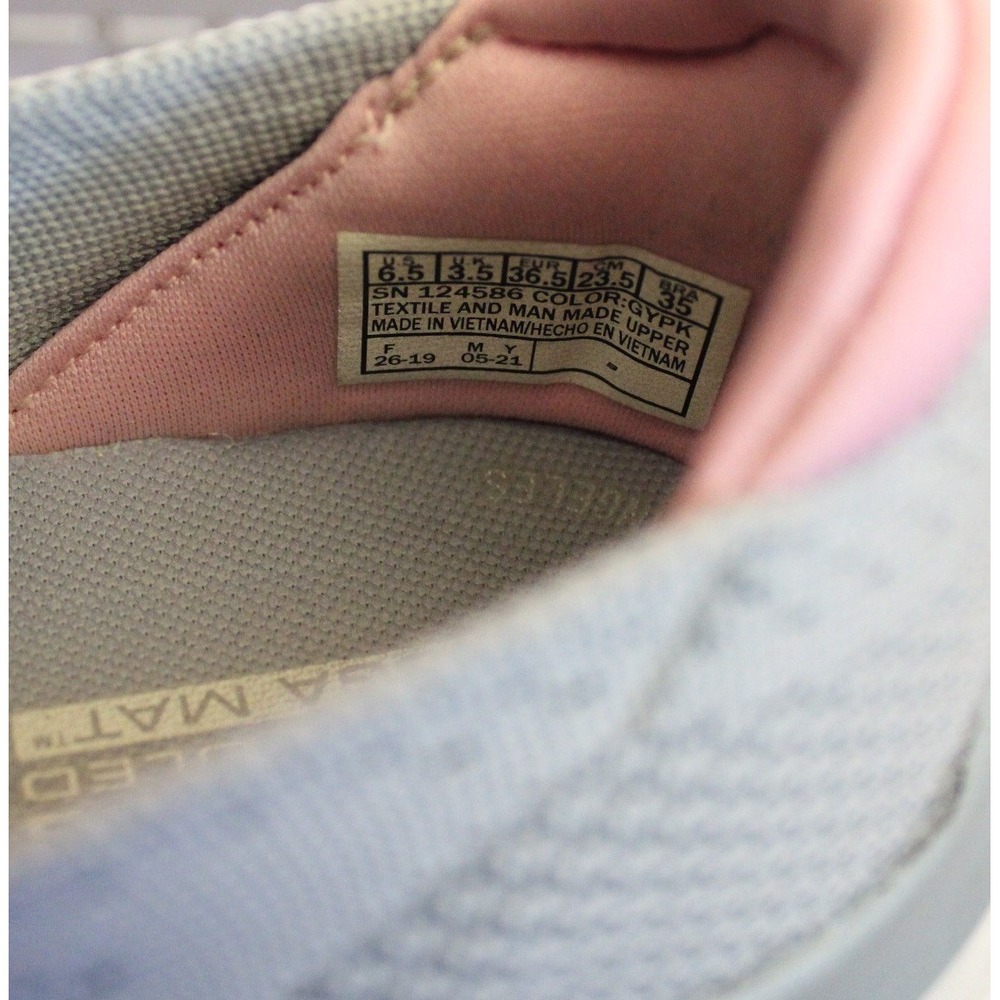 Skechers Go Walk Air Cooled Goga Mat Slip On Sneakers Grey Pink Womens Shoes - Picture 4 of 4